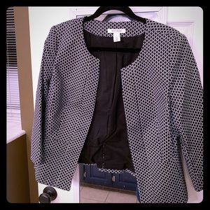 Fun black and white blazer
